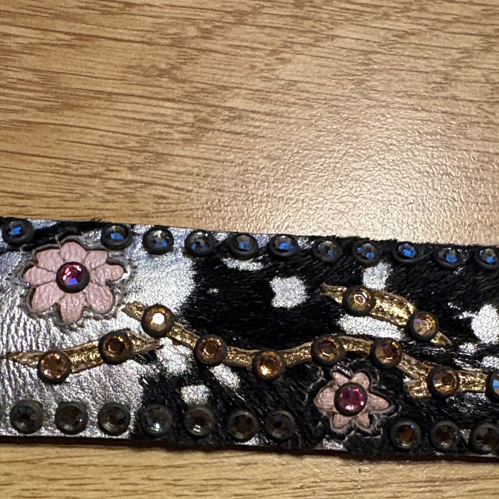 Kippys Black and Siver Belt with Pink Floral Accents - Picture 7 of 16
